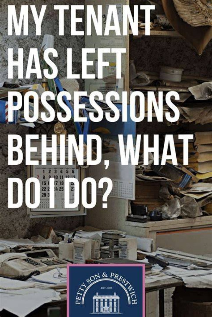 What to do if a tenant has left possessions behind?