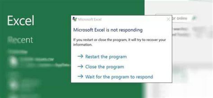 What to do when Excel is not responding?