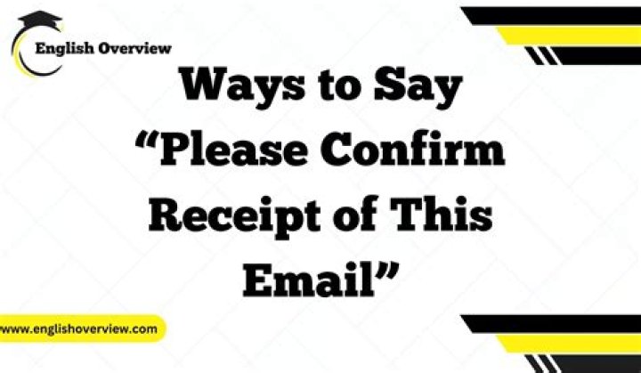 What to say to confirm?