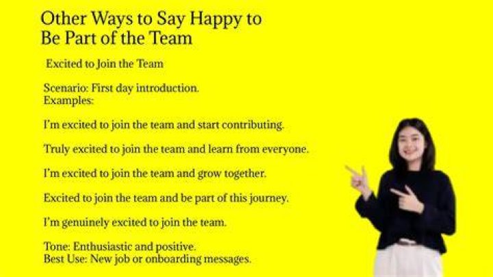 What to say to someone who joined the team?