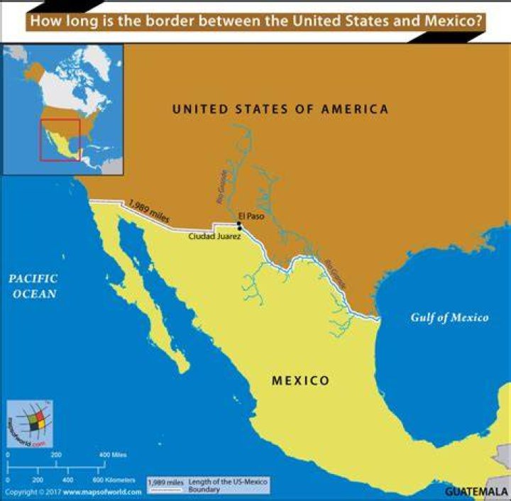 What two rivers served as boundaries between the U.S. and Mexico?