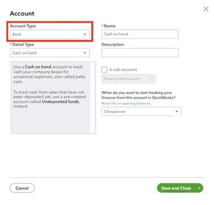 What type of account is a donation in Quickbooks?