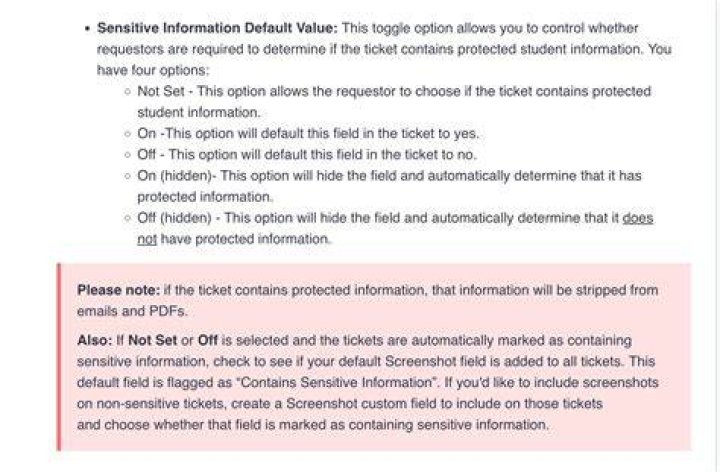 What types of information should a ticket contain?