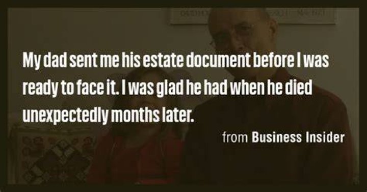 What was the estate of my dad when he died?