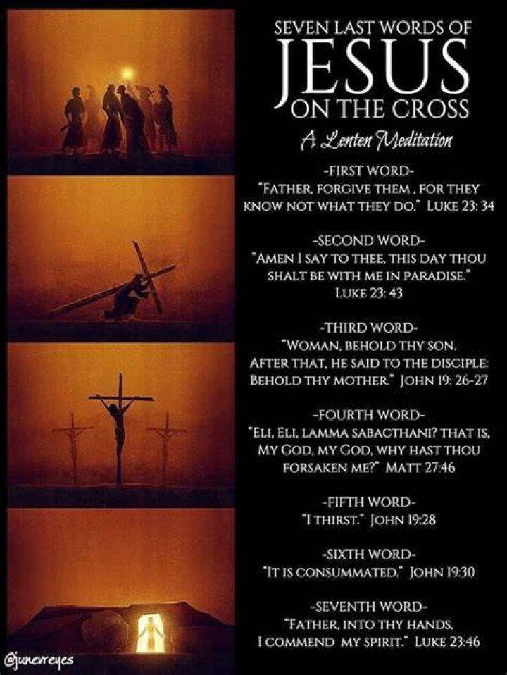 What were the last words Jesus cried out on the cross?