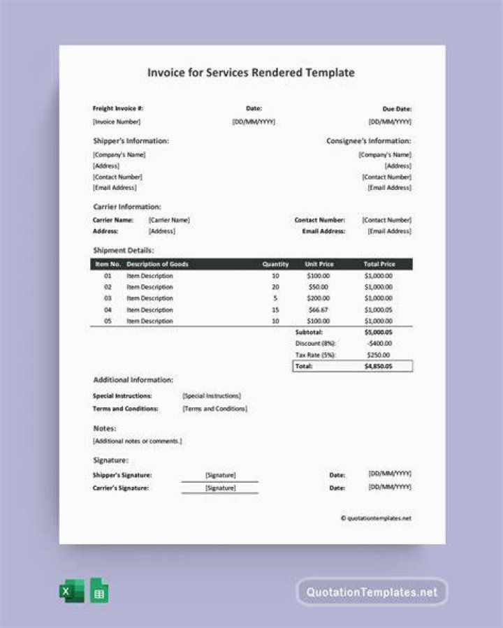 When a customer is billed for services rendered?