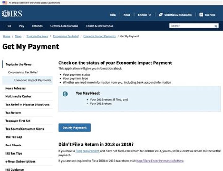When do I get my payment from the IRS?