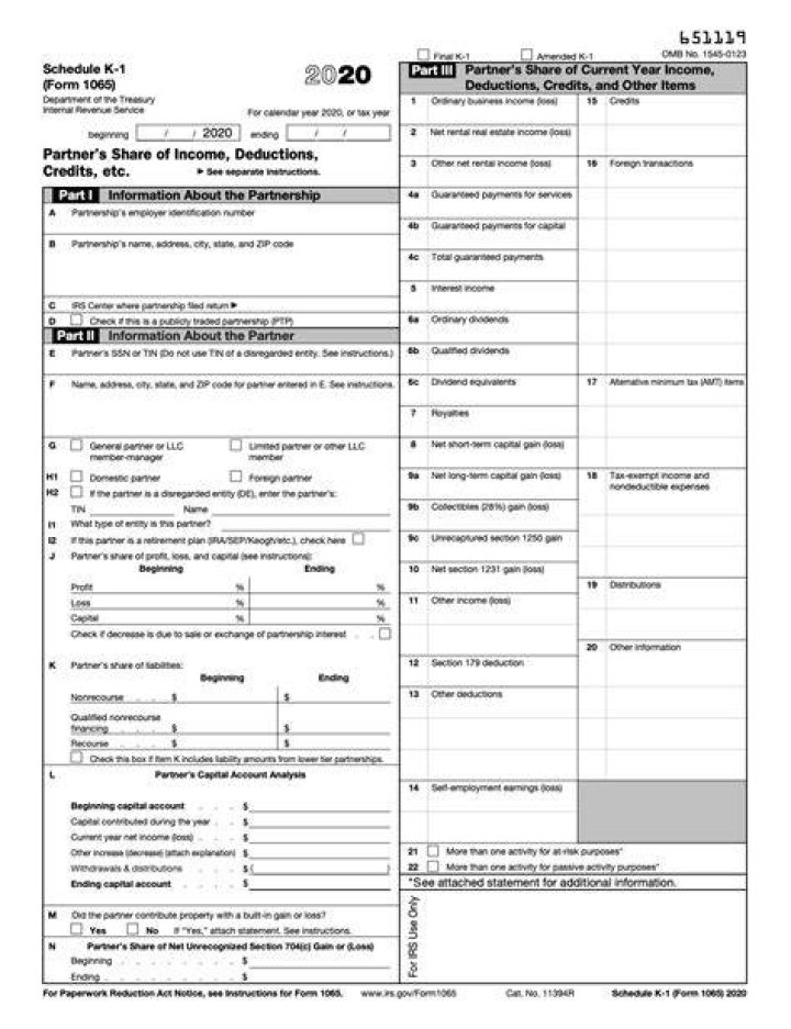 When do I need to file a Schedule K-1?