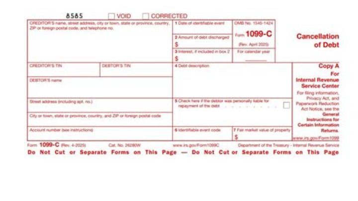 When do lenders have to send you a 1099-C?
