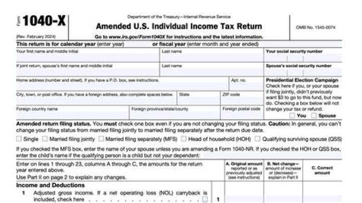 When do you have to file a 1040X tax return?