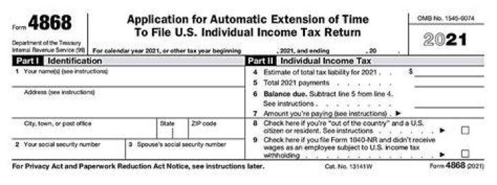 When do you have to file Form 4868 extension?
