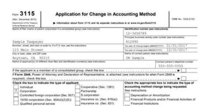 When do you need to file a 3115 tax form?
