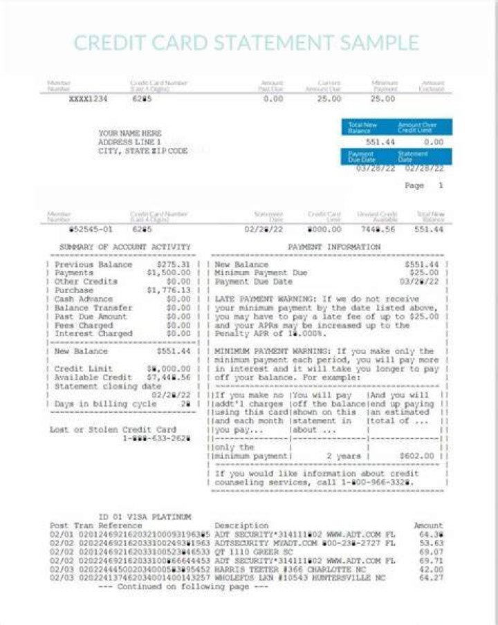 When should I receive my credit card statement?