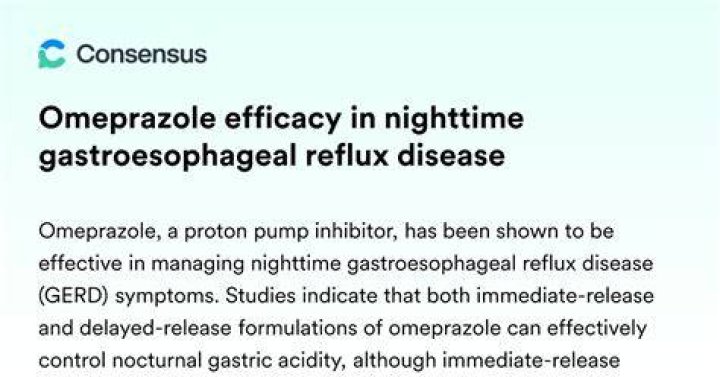 When should I take omeprazole for nighttime reflux?
