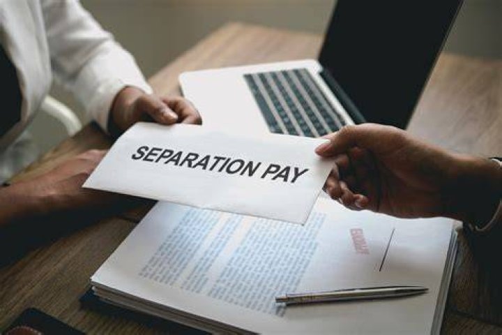 When should separation pay be paid?