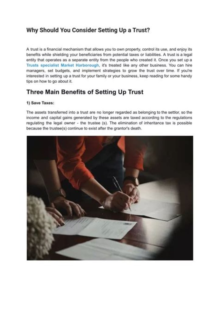 When should you consider setting up a trust?