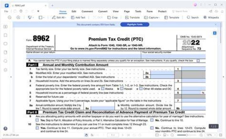 When to fill out Form 8962?
