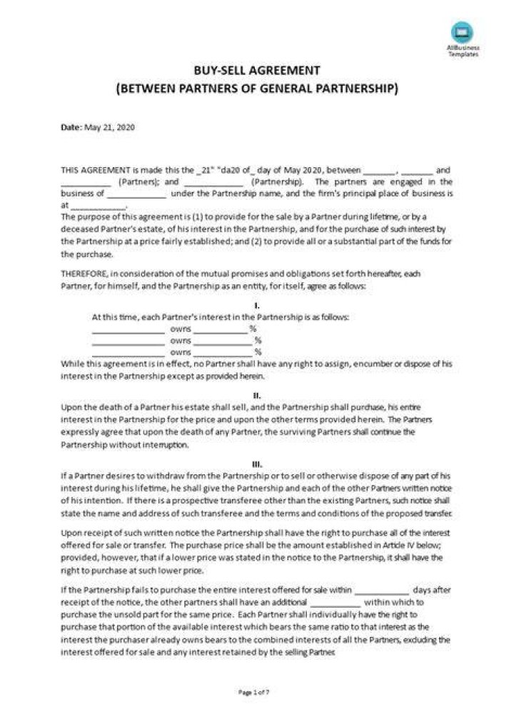 When to sell a partnership or buy into a partnership?