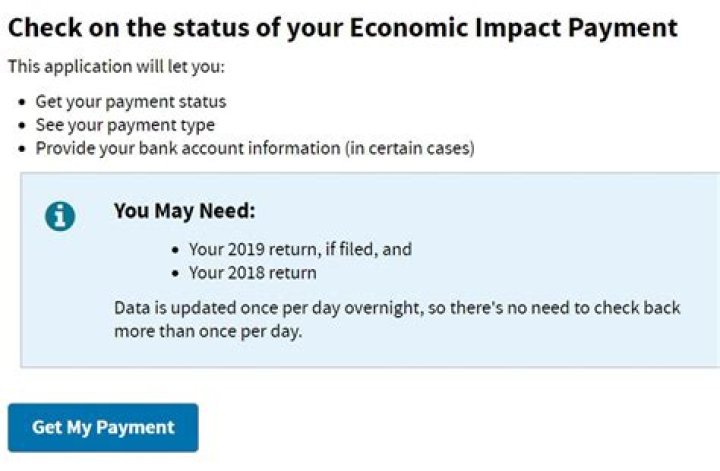 When to submit bank information for stimulus check direct?