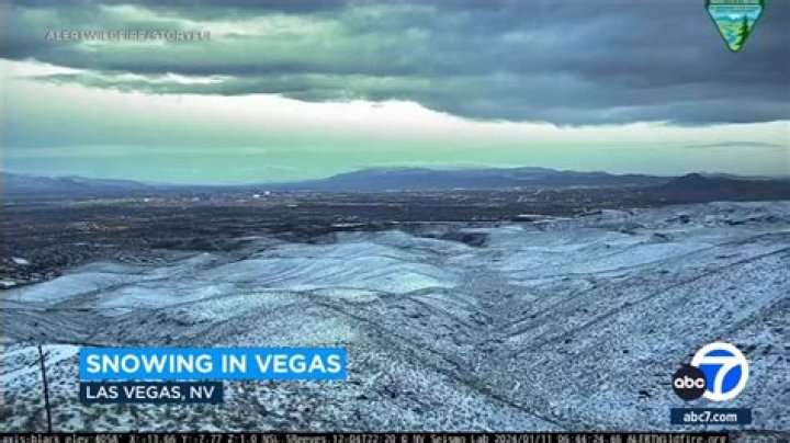 When was the last snow in Las Vegas?