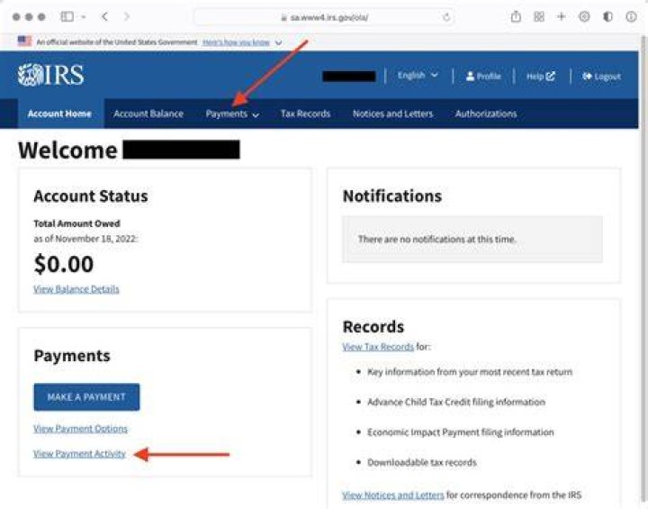 Where can I find my third payment to the IRS?