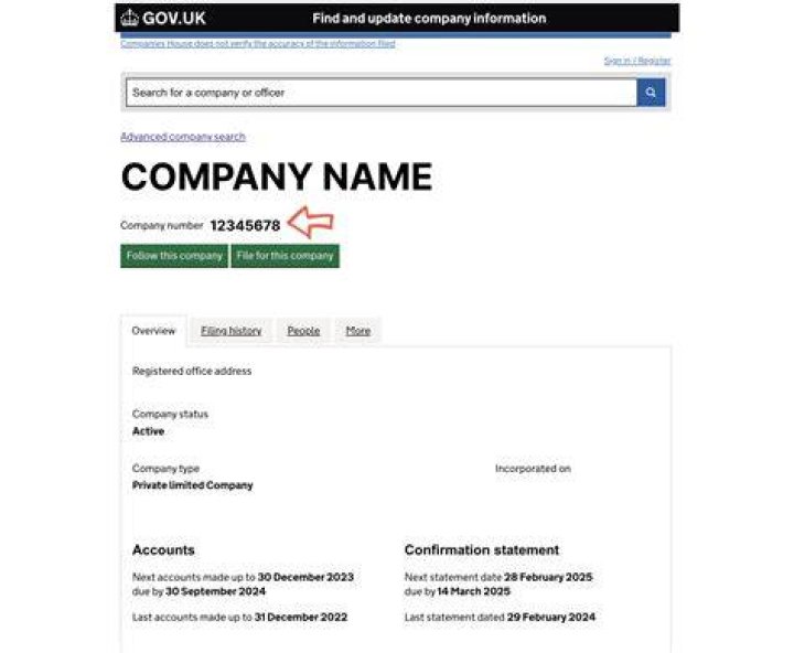 Where can I find out if a company is registered in the UK?
