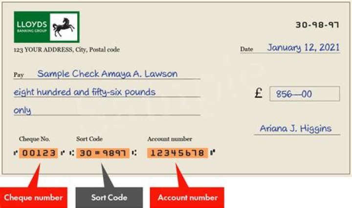 Where can I find the Lloyds Bank sort code?