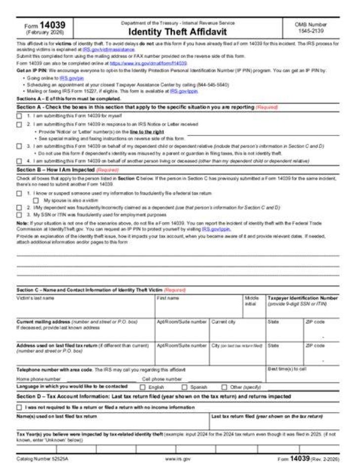 Where can I get a 14039 form?