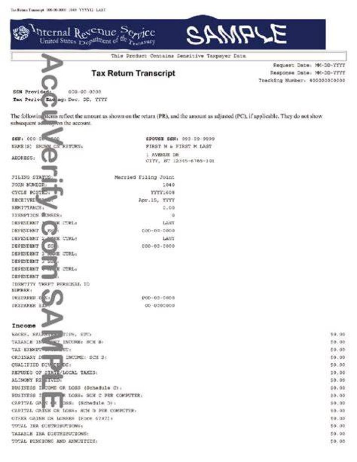 Where can I get a Form 1040 transcript?