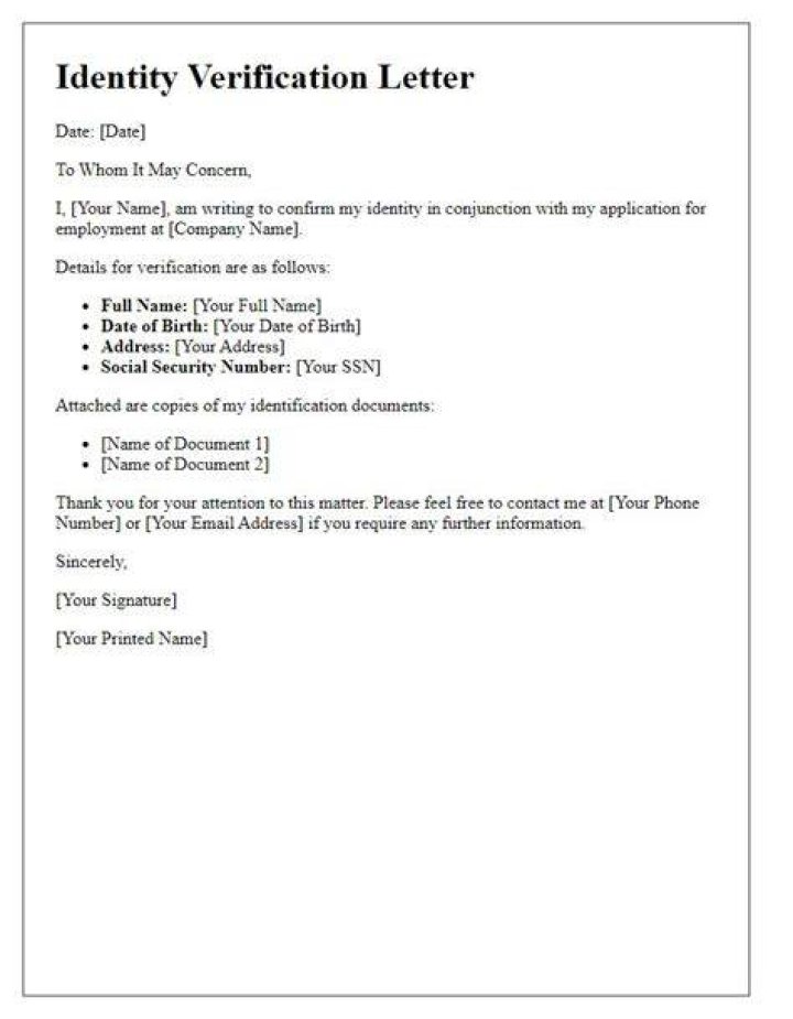 Where can I get an identity verification letter?