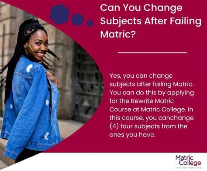 Where can I study if I failed matric?