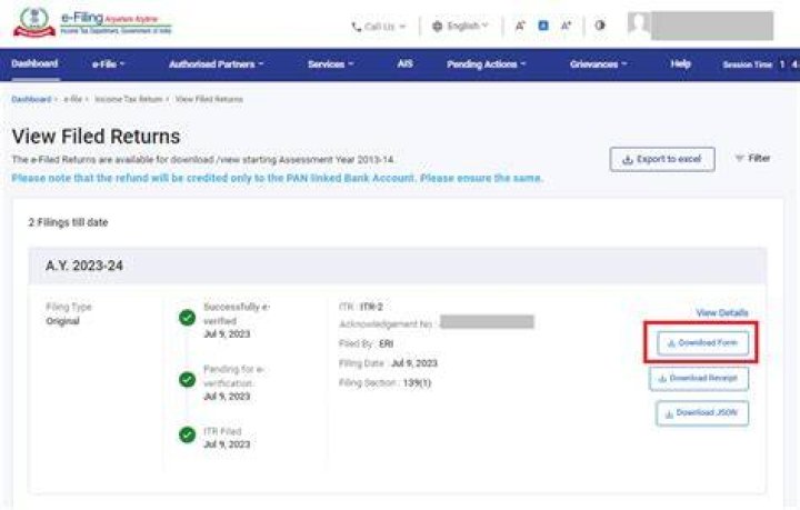 Where can I view my e-filed tax return?