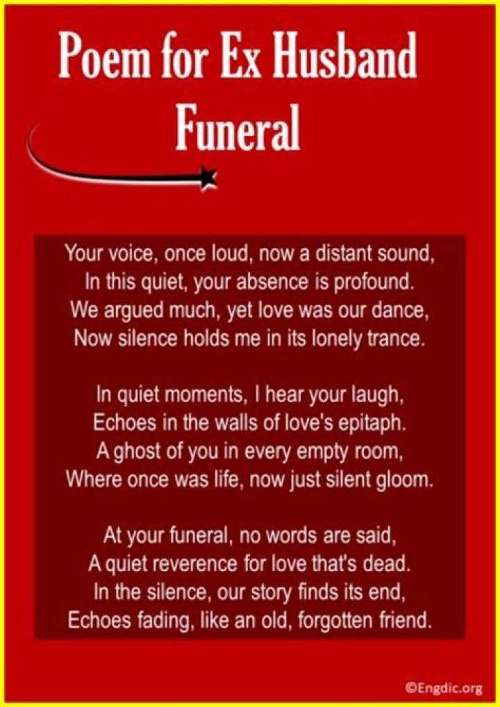 Where did I go when my ex husband died?
