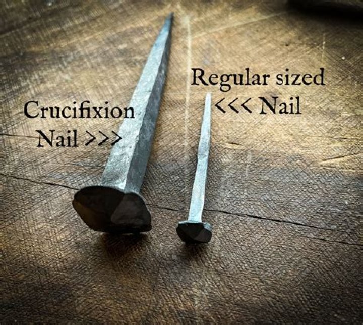 Where did the nails go in a crucifixion?