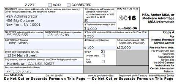 Where do I enter a 5498-SA on my taxes?