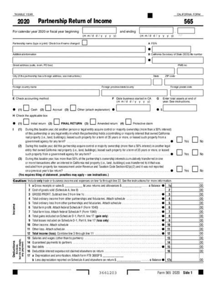 Where do I file CA 565?