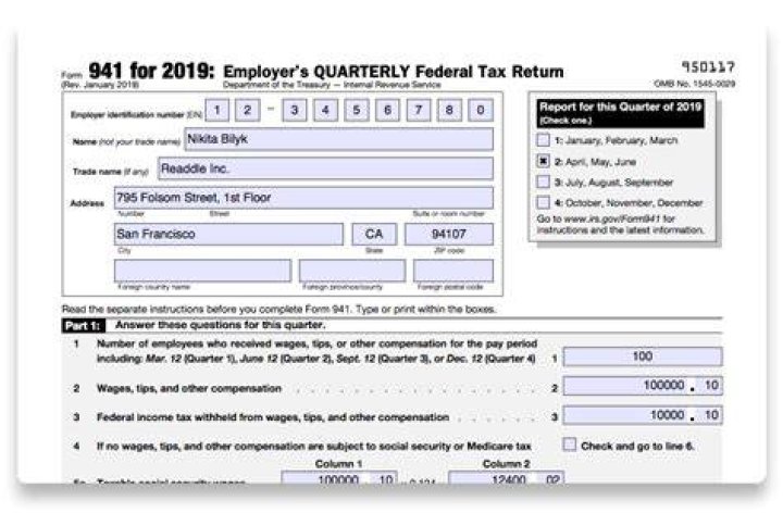 Where do I file Form 941 2019?