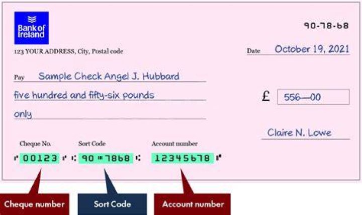 Where do I find my sort code Bank of Ireland?