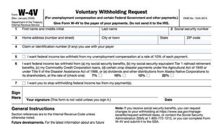 Where do I send form W-4V for Social Security?
