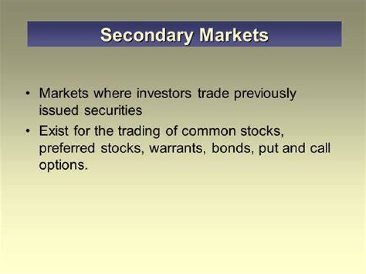Where do investors trade previously issued securities?