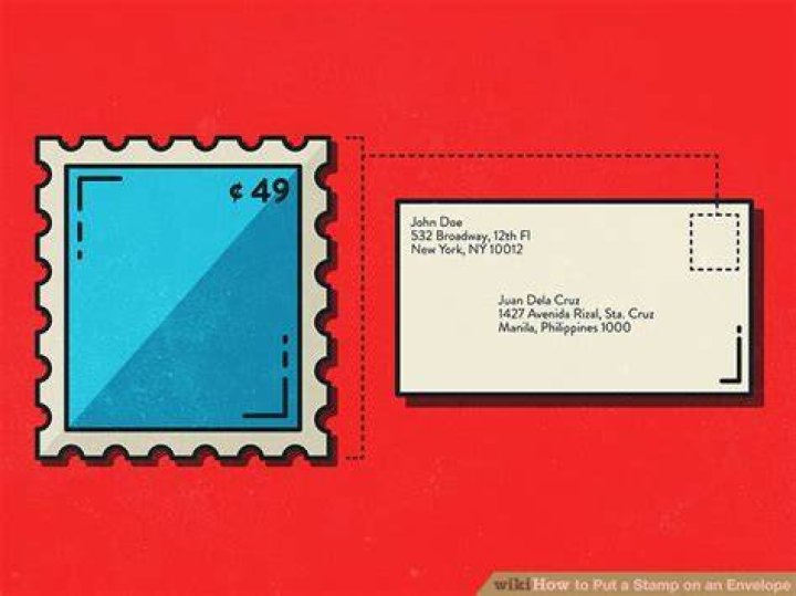 Where do you put a stamp on a letter?