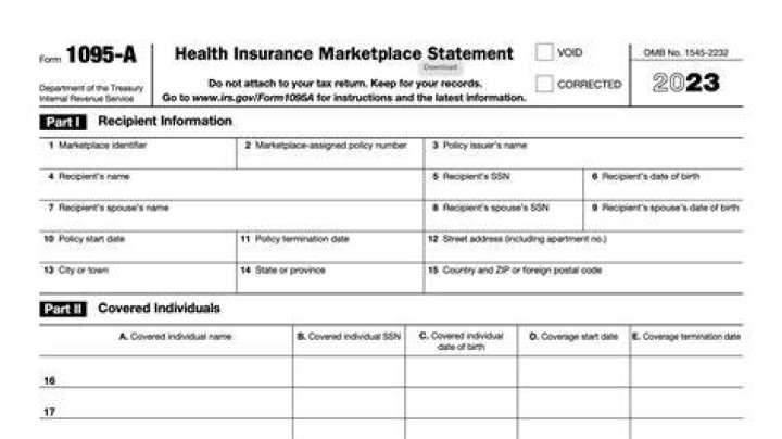 Where does 1095a go on tax return?