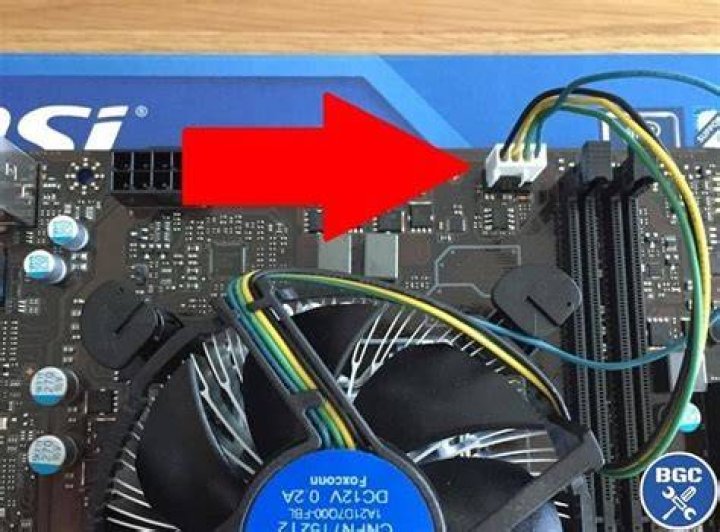 Where does the CPU cooler cable go?