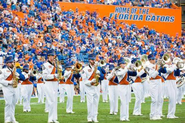 Where does UF marching band practice?