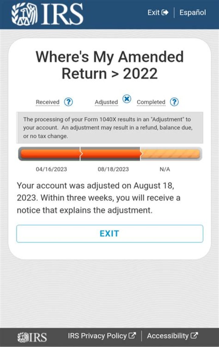 Where is my amended return take action?