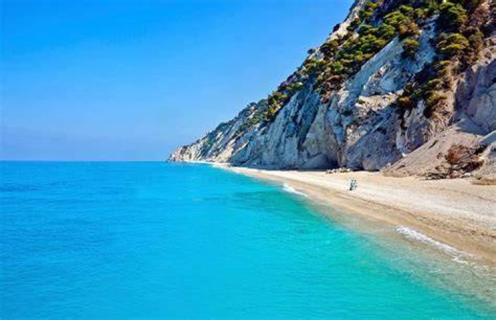 Where is the bluest water in Greece?
