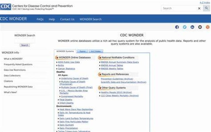 Where is the help button on CDC WONDER?