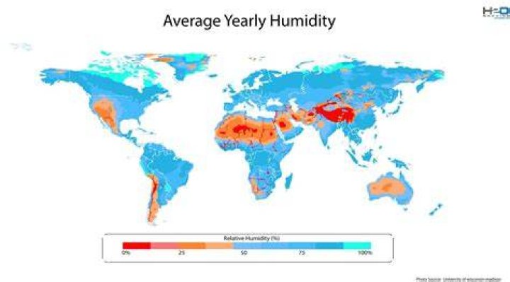 Where is the least humid place on Earth?