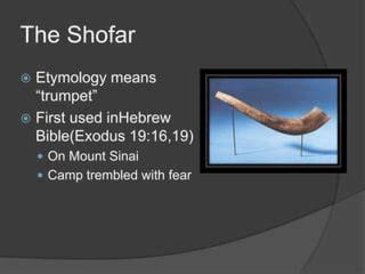 Where is the shofar mentioned in the Bible?
