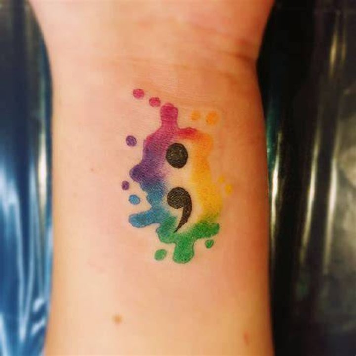 Where should a semicolon tattoo be placed?